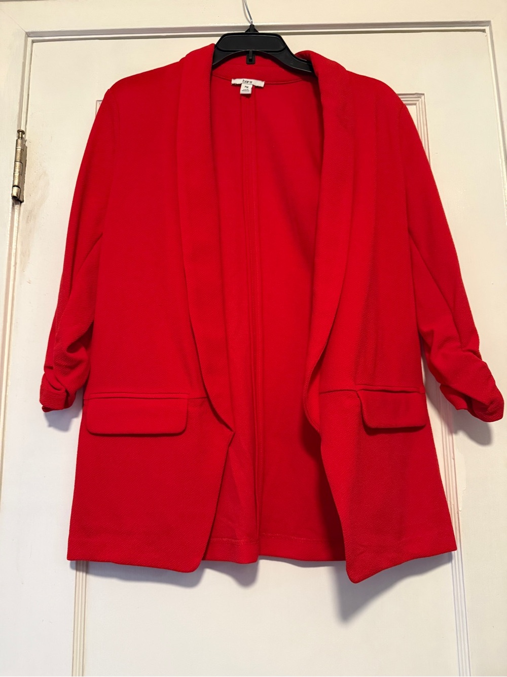 Bar III Women's Red Open-Front Blazer Jacket